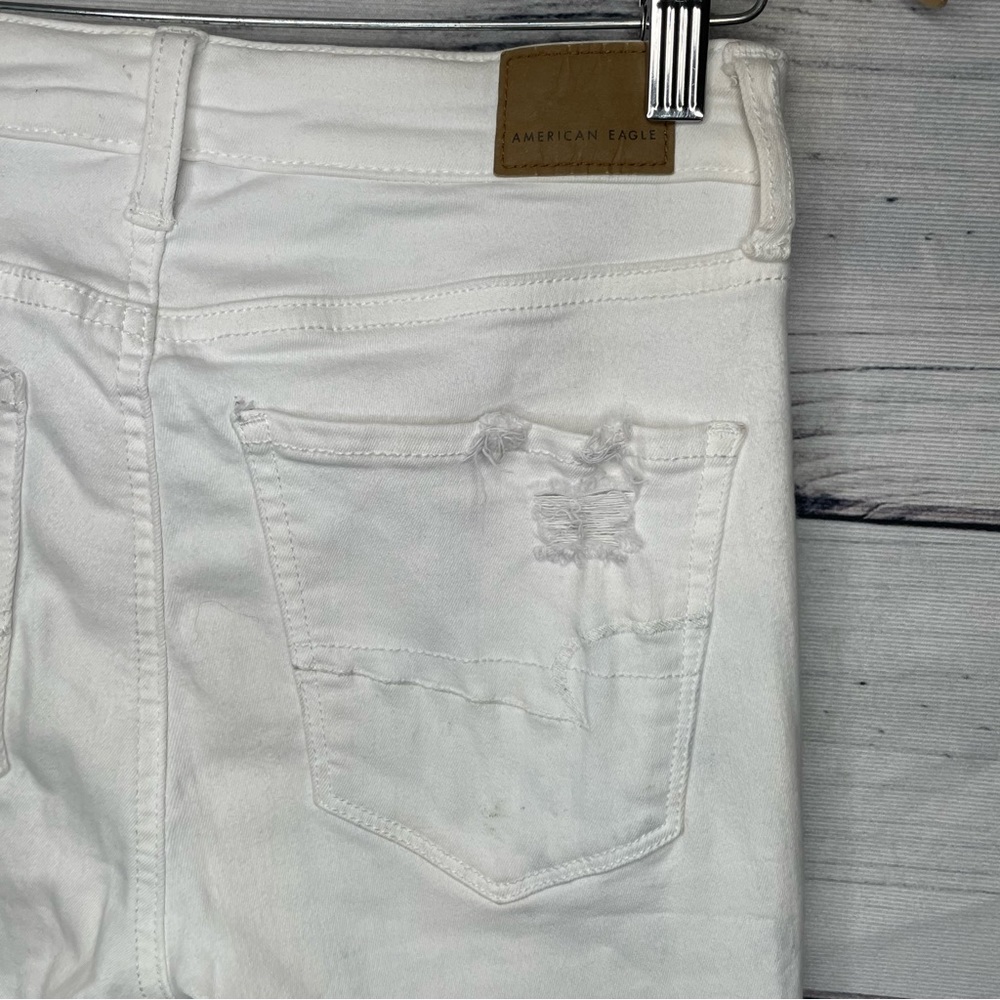 American Eagle outfitters white ripped super high-rise jagging size 4 - Picture 16 of 16